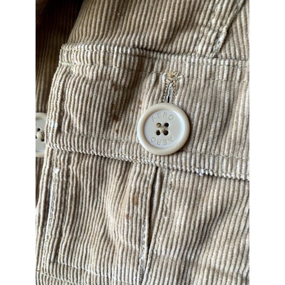 SOLD VTG Aeropostale Brown Corduroy Jacket with Fur Collar Size S - Picture 6 of 9